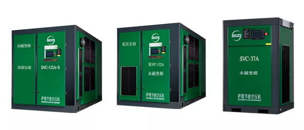 薩震參加南通國際紡織展的永磁變頻節(jié)能空壓機(jī)